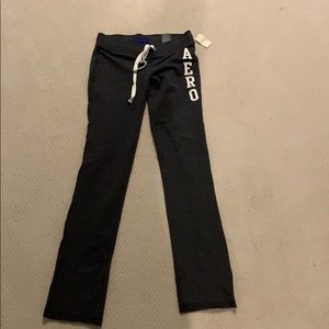 Aeropostale skinny fit stretch fleece sweat pants